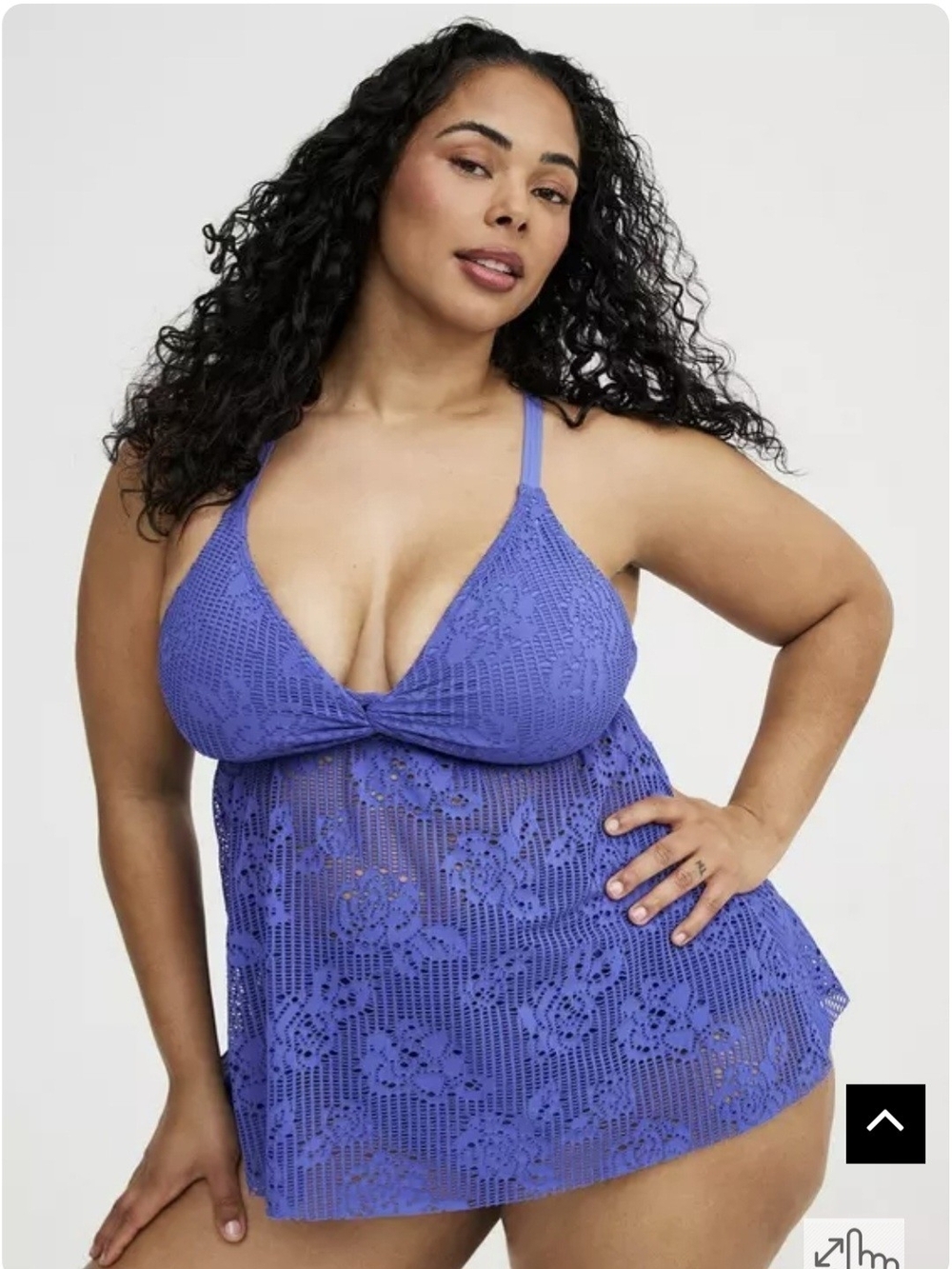 Torrid Tankini Top in Vibrant Periwinkle
